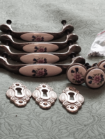 Kerámia, porcelán bútor fogantyú, gomb, cilinder egyben