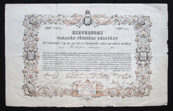 Esztergomi Takarékpénztár részvény 50 forint 1845 - Esztergom