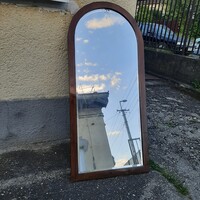 Régi fa keretes csiszolt szélű tükör 128x60cm