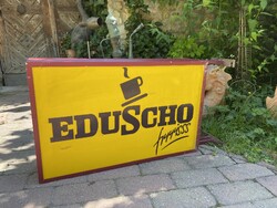 Retro Illuminated Eduscho Advertising Sign