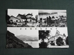 Képeslap,Zebegény,mozaik,Dőry-kastély,Dunakanyar,üdülő,község látkép,részlet, 1975-