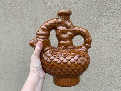 Iparművészeti kerámia kos figurális kiöntő