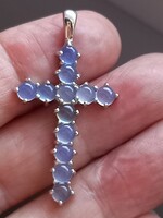 Valodi Kalcedon Kereszt 925 Ezust Medal