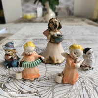 Retro kerámia figura, mini gyertyatartó  csomagban   eladó!