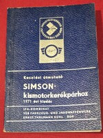 Simson 1971 kezelési útmutató mellékletekkel