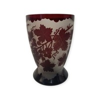 Rubinüveg váza szőlő mintával, 1900 körül - 01718