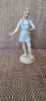 Drasche porcelán éneklő lány kottával