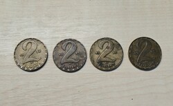 Régi 2 forintosok. 70-es 80-as évekből.