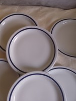 Alföldi  kék csíkos salatas tányér 6 darab 17 cm