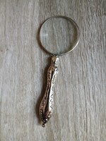 Szép régi ezüstözött nagyító III. (11,2x4,2 cm)