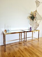 Hollywood regency tükrös asztalka pár, LV 348