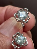 2.5CT VVs1 H Valodi jégfehér Moissanit Gyemánt 925 Ezust Fulbevalo