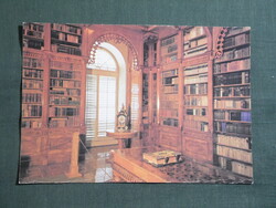 Képeslap,Zirc,Reguly Antal Tudományos könyvtár látkép,részlet, 1985-