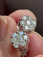 2.14CT VVs1 H Valodi Fehér Moissanit Gyemánt 925 Ezust Fülbevaló