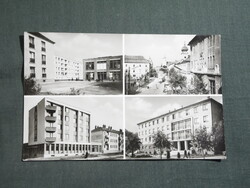 Képeslap,Zalaegerszeg,mozaik,Kosztolányi Dező utca,mozi,pártház,utca látkép,részlet, 1965-