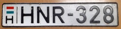 Magyar rendszám rendszámtábla HNR-328