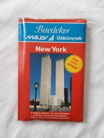 RÉGI, RETRO MALÉV BAEDEKER -NEW YORK ÚTIKÖNYV, ÚTIKALAUZ NAGY TÉRKÉPPEL - ALKUDHATÓ
