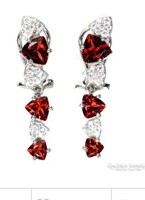 Valodi Granat 925 Ezust Fulbevalo