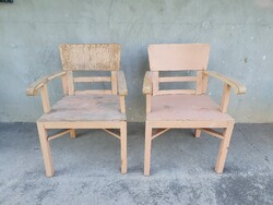 Art deco Bauhaus szék székek 2 db masszív darabok párban.