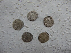 Habsburg ezüst dénár 5 darab LOT ! 12