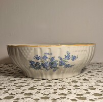 Zsolnay porcelán nefelejcs tál/falitál- pörköltes, pogácsás vintage, népi