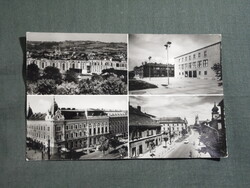 Képeslap,Zalaegerszeg,mozaik,Művelődési ház,Marx tér,utca látkép,részlet, 1968-
