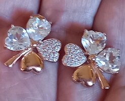 Valodi Fehér Topaz 925 Ezust 14K Fülbevaló