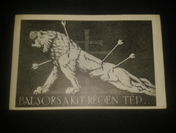 Balsors akit régen tép...  Magyar Nemzeti Szövetség kiadása/Treaty of Trianon képeslap