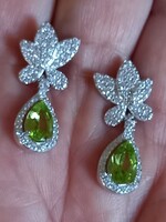 Valodi Peridot 925 Ezust Fulbevalo