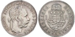 Ferenc József 1890 KB 1 Forint, XF, kiváló