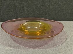 MURÁNOI  RÓZSASZÍN TÁL, KÍNÁLÓ!   HIBÁTLAN! 32X23X6 cm!!