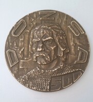 Képíró Zoltán (1944-1981) 1972. "Dózsa György / Cegléd 1972" Bronz emlékérem , plakett (60mm)