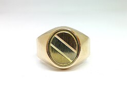 Tricolor arany férfi pecsétgyűrű (ZAL-Au133472)
