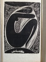 TELLMANN JÓZSEF /1923-2001/ - LINÓLEUMMETSZET 1964 - ZSIL-VÖLGYI MŰVÉSZTELEP