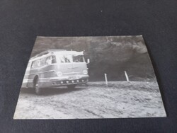 Régi fekete-fehér fotó, Ikarus 55 a Lengyel Tátrában 1960-as évek