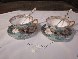 Royal Classic angol porcelán teáscsésze alátéttel, kiskanállal