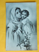 Karácsonyi képeslap - Madonna a gyermekkel