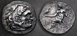 Nagy Sándor Drachma, Antigonos I. i.e.310-301, Lampsakos, ókori görög ezüst, Alexander III