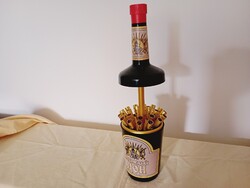 Titkos cigaretta tároló kínáló italos üveg formában fém - műanyag retro Orosz széthúzható 25-35cm
