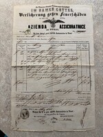 Biztosítási kötvény 1855.