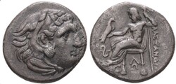 Nagy Sándor ezüst Drachma i.e. 323 Lampsakos, ókori görögök