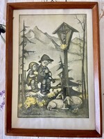 Hummel kép keretben