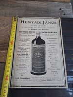 Hunyadi János  ásványvíz papír reklám