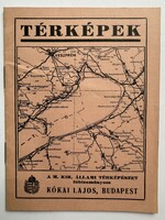 Kókai Lajos könyvkereskedő Térkép árjegyzéke, 1930-as évek