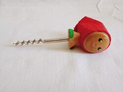 Dugóhúzó Piroska fa - fém - filc 12cm
