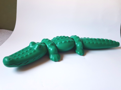 Retro szovjet játék, műanyag krokodil, 67 cm