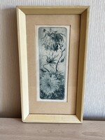 Hertay Mária : Virágok rézkarc (K0012)