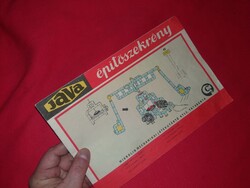 Szinte antik JAVA építőszekrény építőjáték instrukció és alkatrész füzet gyüjtői a képek szerint 2.
