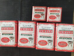 Szegedi paprika fém dobozok 6 db együtt eladó