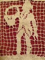 Régi, vertcsipke kis terítő vagy falikép